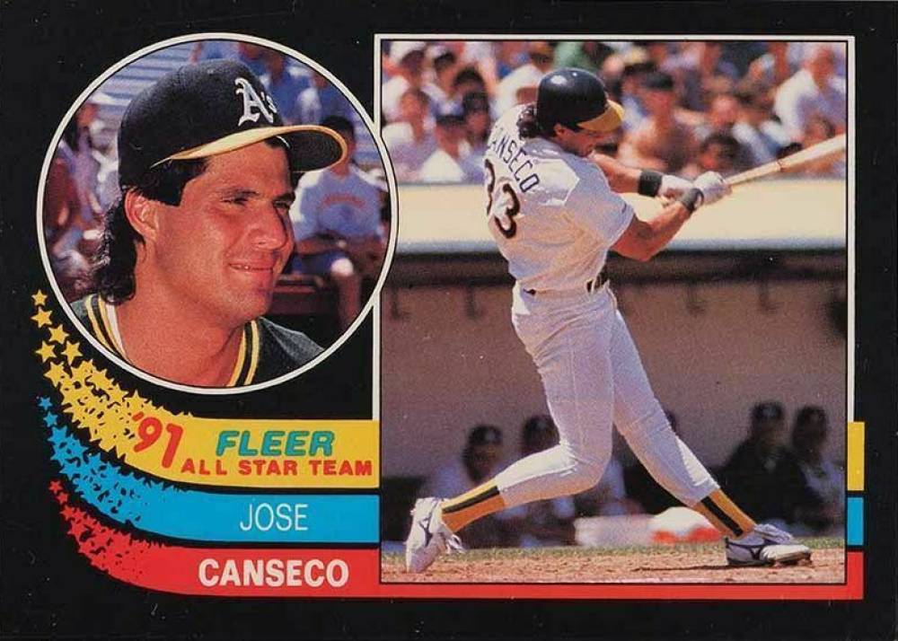 1991 Fleer All-Stars Jose Canseco #8 Baseball Card