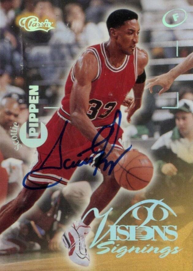 1996 Visions Signings Scottie Pippen # Basketball Card