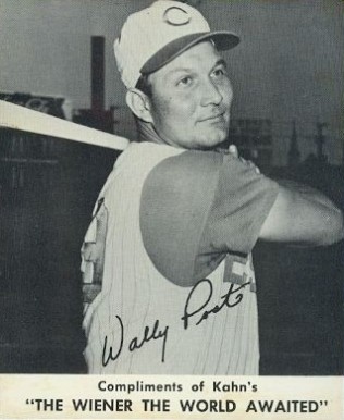 1961 Kahn's Wieners Wally Post # Baseball Card