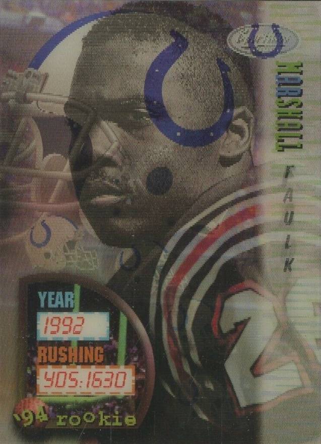1994 Sportflics Marshall Faulk #152 Football Card