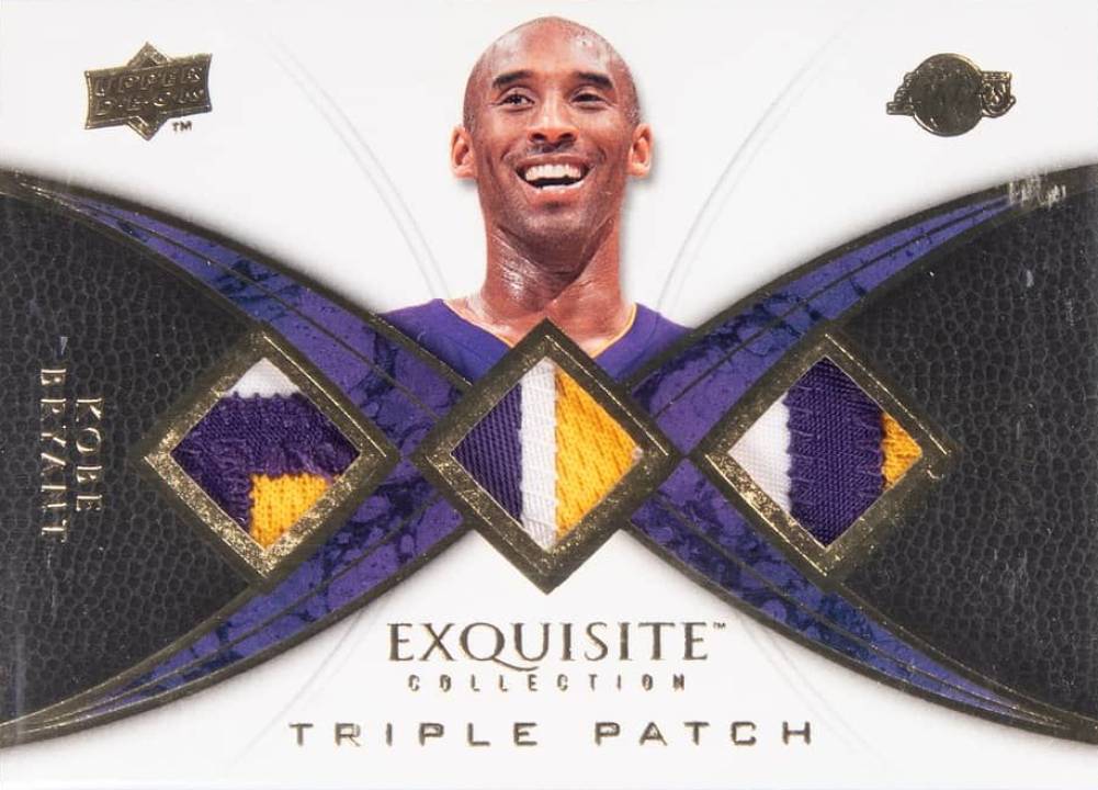 2008 UD Exquisite Collection Triple Patch Kobe Bryant #ETPKB Basketball Card