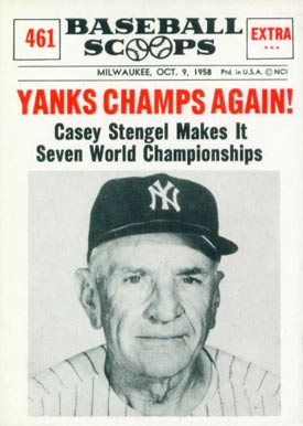 1961 Nu-Card Baseball Scoops Yankees Champs Again! #461 Baseball Card