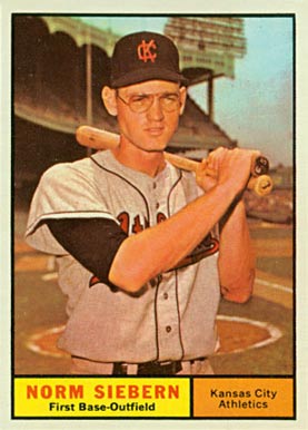 1961 Topps Norm Siebern #267 Baseball Card