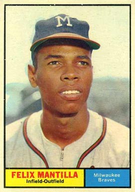 1961 Topps Felix Mantilla #164 Baseball Card