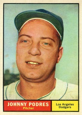 1961 Topps Johnny Podres #109 Baseball Card