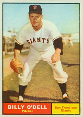 1961 Topps Billy O'Dell #96 Baseball Card