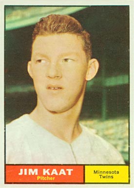 1961 Topps Jim Kaat #63 Baseball Card