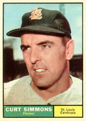 1961 Topps Curt Simmons #11 Baseball Card