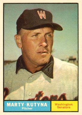 1961 Topps Marty Kutyna #546 Baseball Card