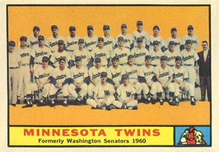 1961 Topps Minnesota Twins Team #542 Baseball Card