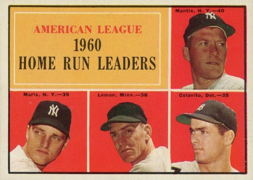 1961 Topps A.L. Home Run Leaders #44 Baseball Card
