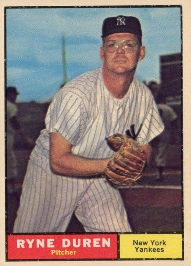 1961 Topps Ryne Duren #356 Baseball Card