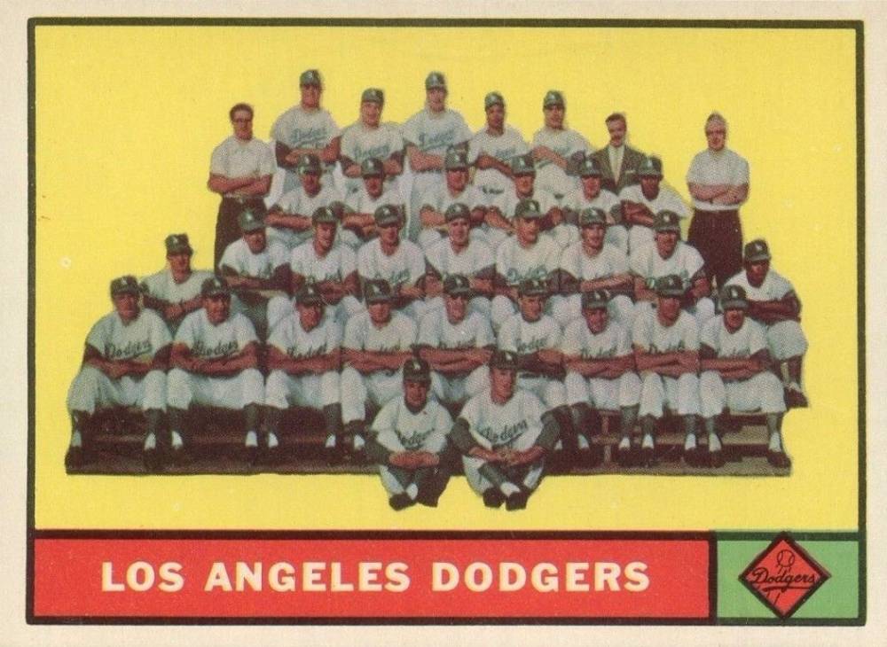 1961 Topps Los Angeles Dodgers Team #86 Baseball Card
