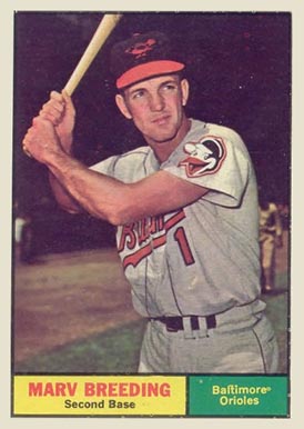 1961 Topps Marv Breeding #321 Baseball Card
