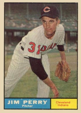 1961 Topps Jim Perry #385 Baseball Card