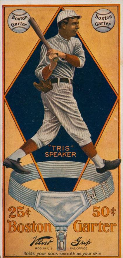 1914 Boston Garter Color Tris Speaker # Baseball Card
