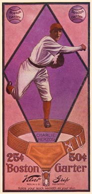 1914 Boston Garter Color Buck Herzog # Baseball Card