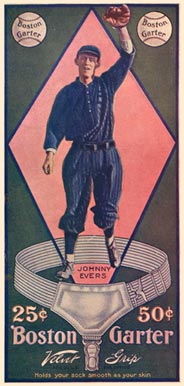 1914 Boston Garter Color Johnny Evers # Baseball Card