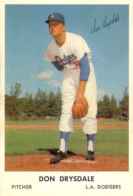 1962 Bell Brand Dodgers Don Drysdale #53 Baseball Card
