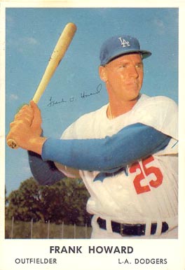 1962 Bell Brand Dodgers Frank Howard #25 Baseball Card
