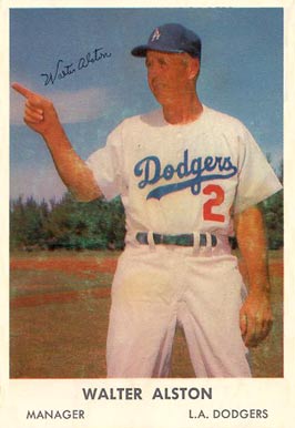 1962 Bell Brand Dodgers Walter Alston #24 Baseball Card