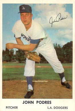 1962 Bell Brand Dodgers John Podres #22 Baseball Card