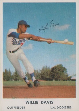 1962 Bell Brand Dodgers Willie Davis #3 Baseball Card
