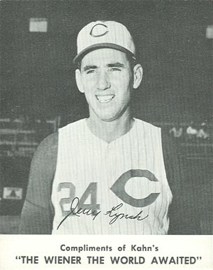 1962 Kahn's Wieners Jerry Lynch # Baseball Card