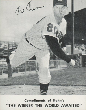1962 Kahn's Wieners Dick Donovan #10 Baseball Card