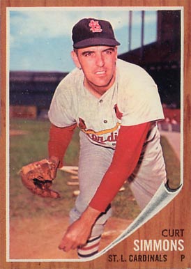1962 Topps Curt Simmons #285 Baseball Card