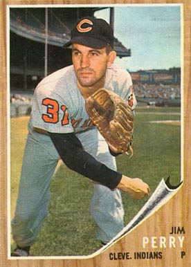 1962 Topps Jim Perry #405 Baseball Card