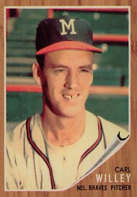 1962 Topps Carl Willey #174c Baseball Card