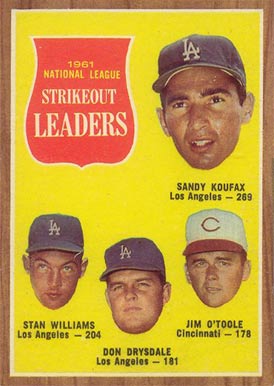 1962 Topps N.L. Strikeout Leaders #60 Baseball Card