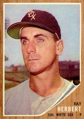 1962 Topps Ray Herbert #8 Baseball Card