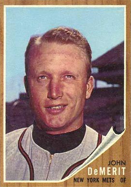 1962 Topps John DeMerit #4 Baseball Card