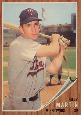1962 Topps Billy Martin #208 Baseball Card