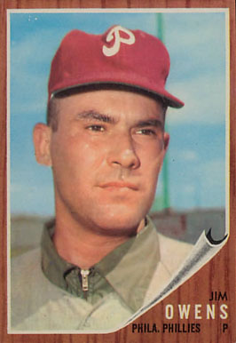 1962 Topps Jim Owens #212 Baseball Card