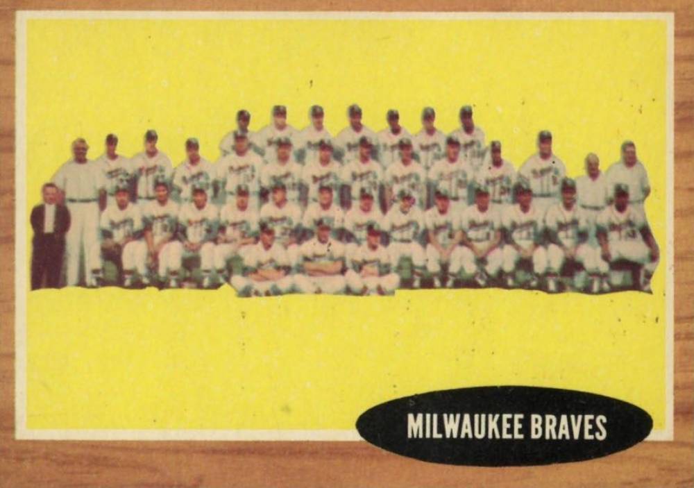 1962 Topps Milwaukee Braves Team #158GT Baseball Card