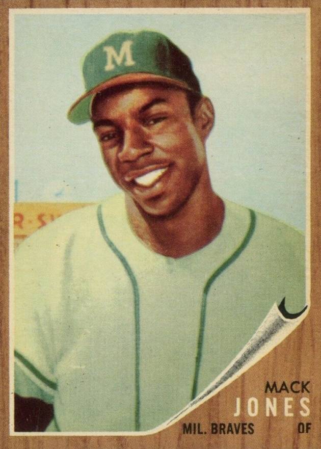 1962 Topps Mack Jones #186GT Baseball Card
