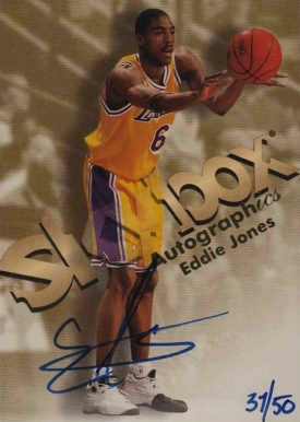1998 Skybox Premium Autographics Eddie Jones # Basketball Card