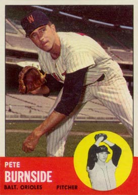 1963 Topps Pete Burnside #19 Baseball Card