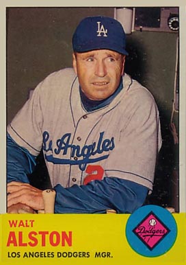1963 Topps Walt Alston #154 Baseball Card