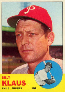 1963 Topps Billy Klaus #551 Baseball Card