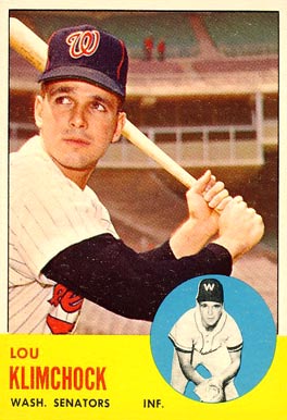 1963 Topps Lou Klimchock #542 Baseball Card