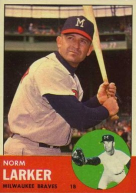 1963 Topps Norm Larker #536 Baseball Card