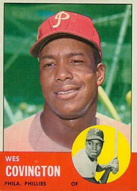 1963 Topps Wes Covington #529 Baseball Card
