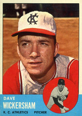 1963 Topps Dave Wickersham #492 Baseball Card