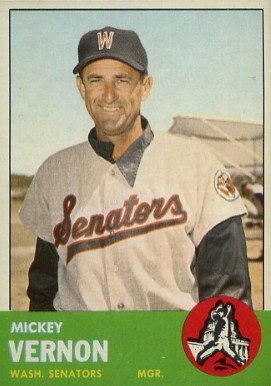 1963 Topps Mickey Vernon #402 Baseball Card