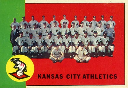 1963 Topps Kansas City Athletics Team #397 Baseball Card