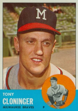 1963 Topps Tony Cloninger #367 Baseball Card